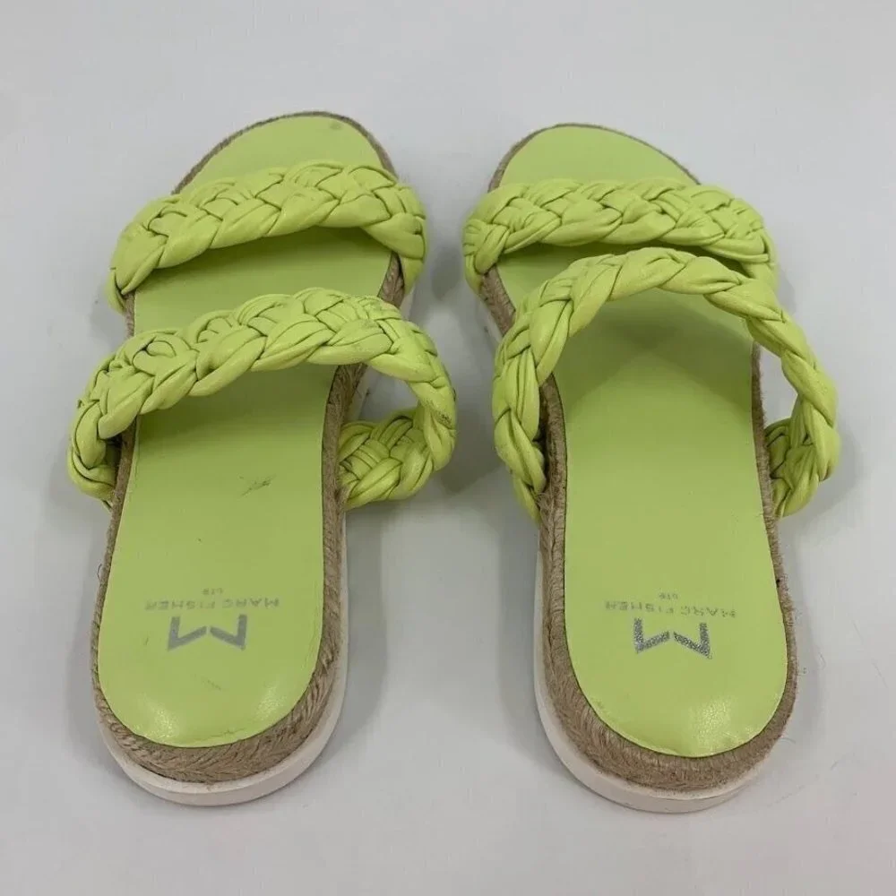 Marc Fisher Women's Jaime Braided Flat Espadrille‎ Slip On Sandal Size 6.5 NWOB